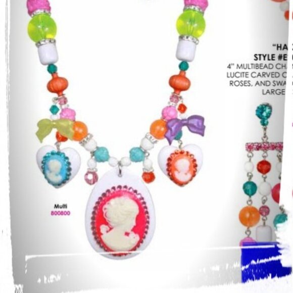 Victorian ACID cameo Heart Necklace silhouette - Picture 9 of 9